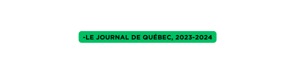 Le Journal de Québec 2023 2024